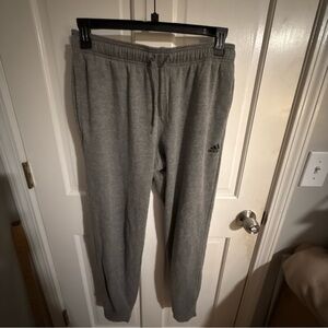 adidas Gray Men's Fleece Joggers with Drawstring Waist